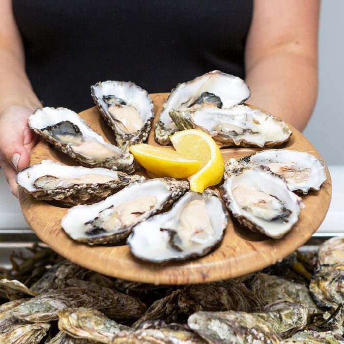 Plate of oysters at sligo oyster experience