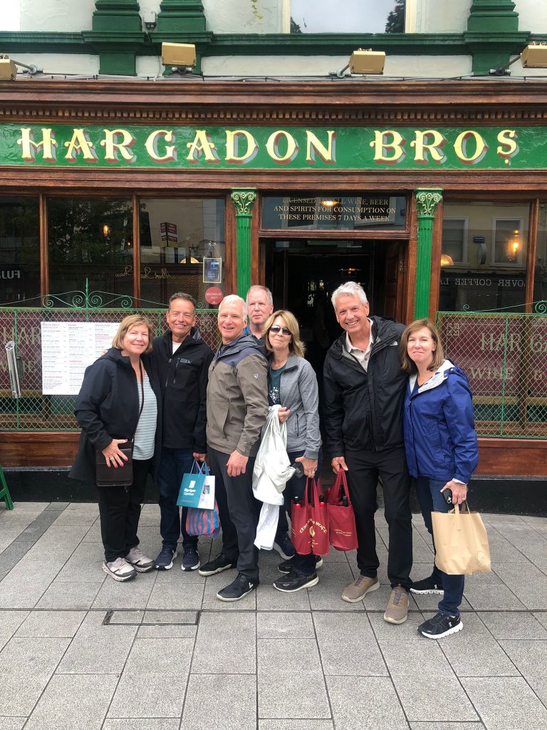 A group standing outside Hargadons