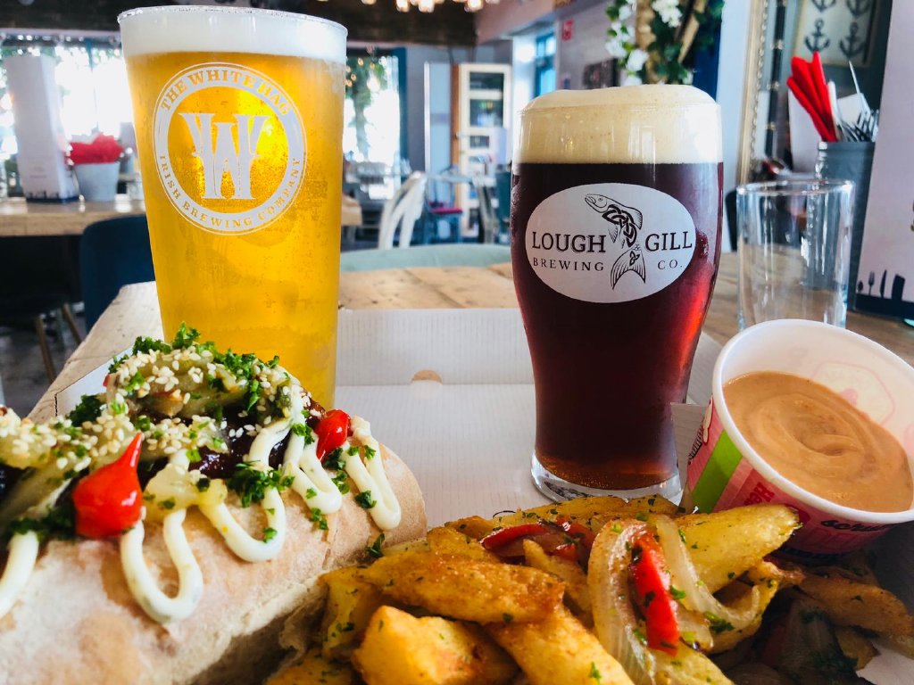 Beers and fish snack